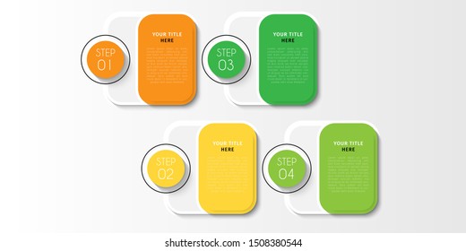 Business data visualization. Timeline infographics with 3 steps or options, circles. Vector business template for presentation.