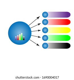 visualización de datos empresariales icono de marketing más útil para el diseño web