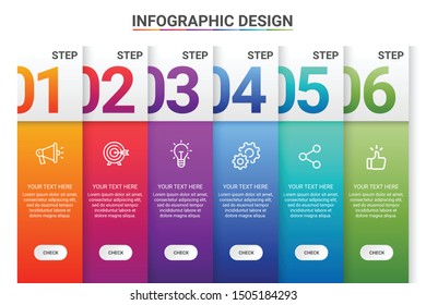 Business data visualization.Steps  Process chart. Abstract elements of graph, diagram with steps, options, parts or processes. Vector business template for presentation Vector Design