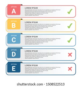 Business data visualization.Steps  Process chart. Abstract elements of graph, diagram with steps, options, parts or processes. Vector business template for presentation Vector Design