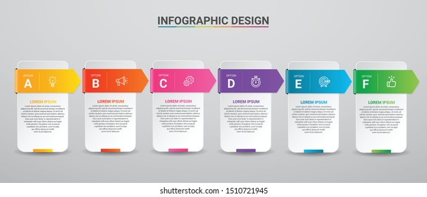Business data visualization.Steps  Process chart. Abstract elements of graph, diagram with steps, options, parts or processes. Vector business template for presentation Vector Design