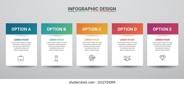 Business data visualization.Steps  Process chart. Abstract elements of graph, diagram with steps, options, parts or processes. Vector business template for presentation Vector Design