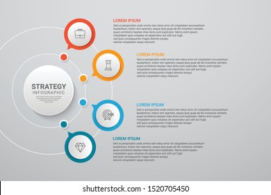 Business data visualization.Steps  Process chart. Abstract elements of graph, diagram with steps, options, parts or processes. Vector business template for presentation Vector Design
