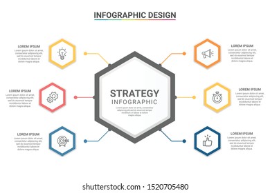 Business data visualization.Steps  Process chart. Abstract elements of graph, diagram with steps, options, parts or processes. Vector business template for presentation Vector Design