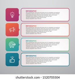 Business data visualization.Steps  Process chart. Abstract elements of graph, diagram with steps, options, parts or processes. Vector business template for presentation Vector Design