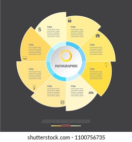 Business data visualization.Vector business template for presentation info graphic.