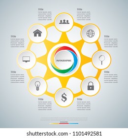 Business data visualization.Vector business template for presentation info graphic.