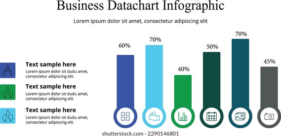 Business Datachart Infographic vector designe