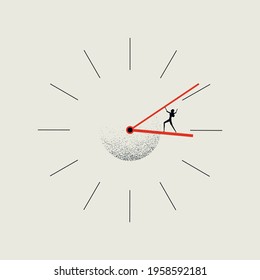 Business deadline vector concept. Symbol of work under pressure, stress. Minimal eps10 art illustration.