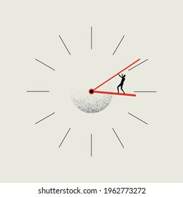 Business deadline vector concept. Symbol of work under pressure, stress. Minimal eps10 art illustration.