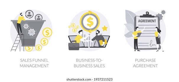 Business deal abstract concept vector illustrations.