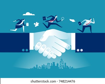 Business Deal Businessmen Shaking Hands Concept Stock Vector (Royalty ...