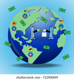 Business deal. Concept business success and race. vector illustration.
