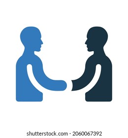 Business deal, handshake icon. Simple editable vector design isolated on a white background.