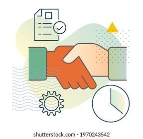 Business Deal - HandShake - Stock Illustration as EPS 10 File