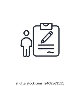 business deal icon. vector.Editable stroke.linear style sign for use web design,logo.Symbol illustration.