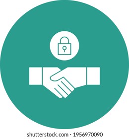 Business deal, locked, done, handshake, contract icon vector image. Can also be used for business and office. Suitable for use on web apps, mobile apps and print media.