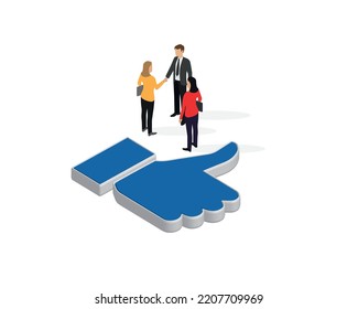 business deal. successfully signed a project agreement contract, business concept illustration.
