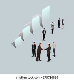 Business dealing agreement. illustration vector
