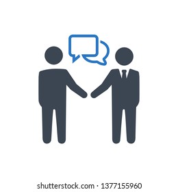 Business dealing icon