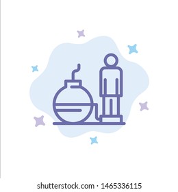 Business, Debt, Modern, Problem Blue Icon on Abstract Cloud Background. Vector Icon Template background