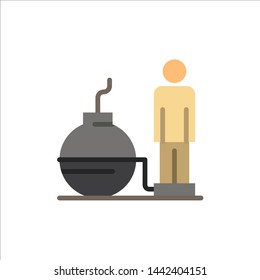 Business, Debt, Modern, Problem  Flat Color Icon. Vector icon banner Template