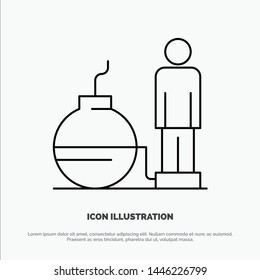 Business, Debt, Modern, Problem Line Icon Vector