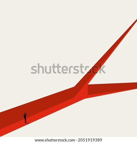 Business decision and choice vector concept. Symbol of thinking, challenge, opportunity. Minimal design eps10 illustration