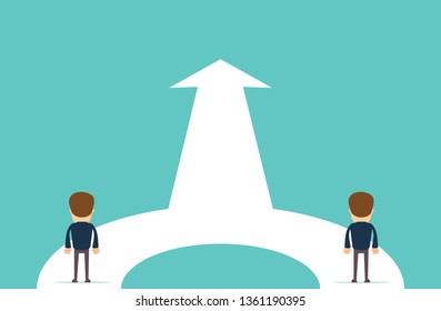 Business decision concept vector illustration. 