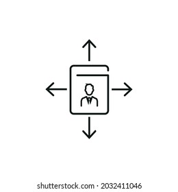 Business decision guide icon, vector illustration