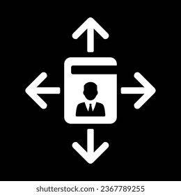 Icono de guía de decisiones empresariales, icono de guía de decisiones empresariales vectoriales, ilustración vectorial