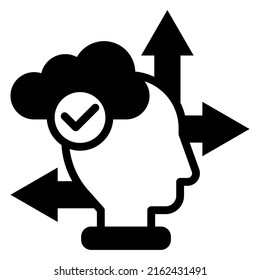 business decision icon design, vector illustration, best used for web app