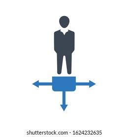 Business decision icon. vector designs