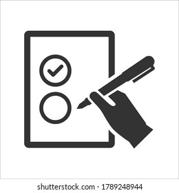 Icono de decisión de negocio, gráficos vectoriales