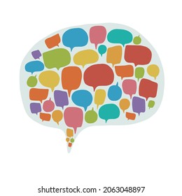 Business decision making doubt options confusion, thought bubbles in head, emotional intelligence, positive mindset, psychology, neurology, social skills, behavior science, learning creative thinking.