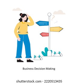 Decisión comercial Crear una ilustración vectorial de diseño de estilo plano. ilustración de stock