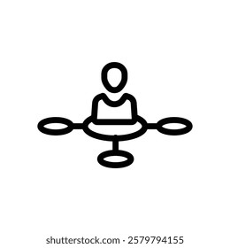 Business decision making icon, Line Vector graphics