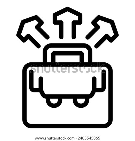 Business decision making icon outline vector. Corporate problem solving. Career options perspective