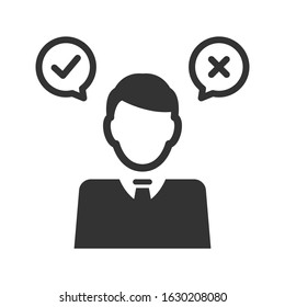 Business decision making icon. vector designs