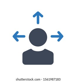 Business decision making vector icon