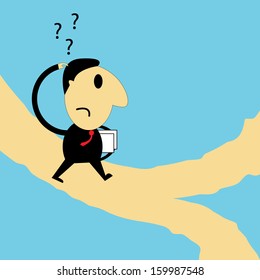 Business decision point. Vector illustration. Eps 10.