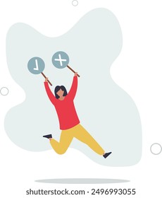Business decision right or wrong, true or false, correct and incorrect, moral choosing option concept.flat design.illustration with people.