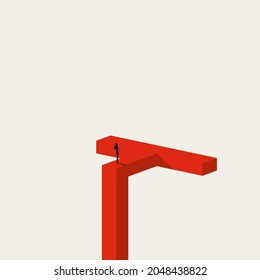 Business decision vector concept. Symbol of planning, strategy, direction and challenge. Minimal eps10 illustration.