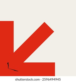 Business decision vector concept. Symbol of choice, strategy, success and solution. Minimal design eps10 illustration.