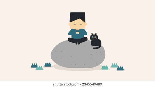 business deformation people illustration patience patience image 1:1.191 eye-catching background illustration vector material