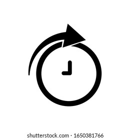 Business delivery time clock icon. Design template vector