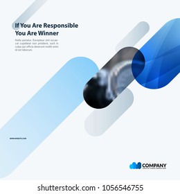 Business design of abstract vector elements for graphic template. Modern background.