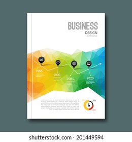 Business design background. Cover book report poster booklet brochure Magazine layout mockup template cover shapes infographic, cover book