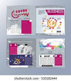 Business design brochure, vector