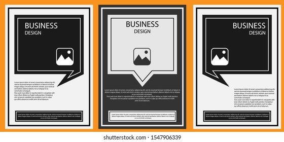 Business design for the design of brochures, presentations, and any printed products. Black and white design.
